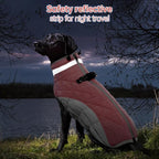 Dog Jackets for Large Dogs, Large Dog Winter Coat, Pet Cold Weather Coats, XXXL Pet Jacket with D-Ring, Waterproof Coat with Back Zipper,Snowsuit Labrador German Shepherd Doberman,Pink,XXXL