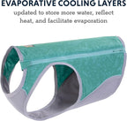Ruffwear, Swamp Cooler Zip Dog Vest, Evaporative Cooling for Hot Weather, Aurora Teal, X-Small