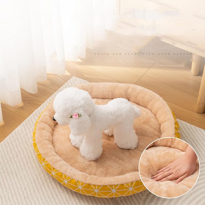 GeRRiT Universal Cat Bed Pet Mat Dog Bed Dog House Pad Round Nest Warm Pet Nest,L(20x20x4)