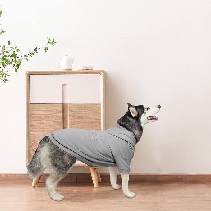 BINGPET Dog Hoodies - Fleece Lined Fall Dog Puppy Sweatshirt Soft Warm Sweater Winter Hooded Clothes for Small Medium Large Dogs & Cats