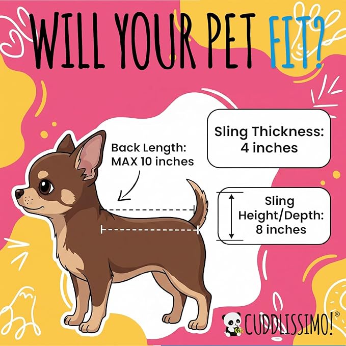 Pet Sling Carrier - Carefully Sized for Teacup & Toy Breed Puppies & Cats (Under 6lb) - Soft Pouch for Small Dogs, Yorkies, Chihuahuas - Ideal for Hands-Free Doggy Travel & Walks (Teal)