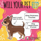 Pet Sling Carrier - Carefully Sized for Teacup & Toy Breed Puppies & Cats (Under 6lb) - Soft Pouch for Small Dogs, Yorkies, Chihuahuas - Ideal for Hands-Free Travel & Walks (Pink)