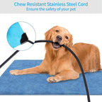 Pet Heating Pad for Dogs, Indoor Outdoor Waterproof Electric Heated Pad Mat for Cats with Chew Resistant Cord,5 Timer and 6 Level Temperature Pet Bed Warmer-15.7x27.5
