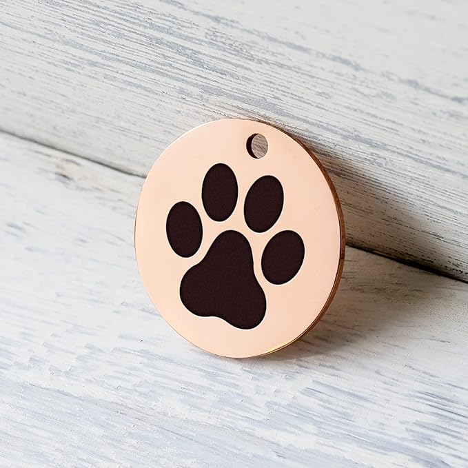 MYLUCKYTAG Stainless Steel QR Code Cat Tags - Online Profile, Scan QR for Instant Pet Location Alerts