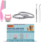 Dog Flea Collar 2 Pack 8-Month Protection, All Natural Flea Collar for Dogs, Includes Flea Comb, Shell Comb, Tick Tweezers & Tick Removal Tool 5-in-1 Dog Flea Protection Kit