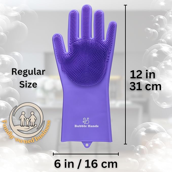 Dog Shampoo Gloves for Bathing – Silicone Dog Washing Gloves with Bristles – Pet Hair Removal Glove for Dogs & Cats – Puppy Essentials – Dog Grooming Supplies & Accessories – Shampoo Brush for Pets