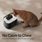 PETLIBRO Cat Water Fountain, Cordless Pet Water Fountain Battery Operated, 2.5L/84oz Dockstream Water Fountains for Cats Indoor, Cat Fountain with Stainless Steel Tray, Easy to Clean BPA-Free