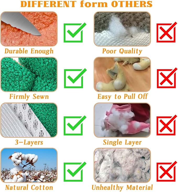 3-Layered Stuffed Dog Toys for Medium Large Dogs, Large Plush Squeaky Dog Toys to Keep Them Busy for Small Medium Large Breed, Cute Animals Puppy Teething Chew Toys - Dinosaur L