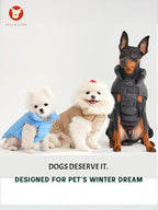 SPACE LION Puffer Jacket, Down Winter Coat, Waterproof, Windproof, Lightweight Jacket, Adjustable Fit for Small Dogs(Khaki,S)