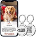 MYLUCKYTAG QR Code Dog Tags - Scan for Instant Pet Location Alert Email
