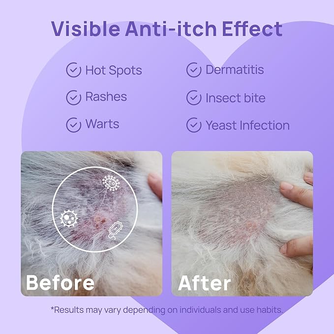 HICC PET Hot Spot Treatment Spray for Dogs & Cats, 2X Strength for Dog Wound Care, Dog Itch Relief Spray for Alleviate Dry Itchy Skin, Allergies, Inflammation, Dog Skin Irritation Treatment, 10 fl oz