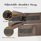 Dog & Cat Carrier Sling, Adjustable Soft Padded Shoulder Puppy Carrier, Hands-Free Dog Carrier Bag with Double Safety Buckles Premium Material for Outdoor Travel (Caramel, L)