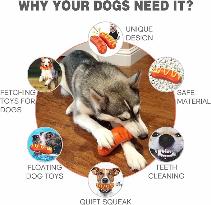 LiuMelinda Dog Chew Toys for Aggressive-Chewers - Indestructible Dog Toy for Aggressive Chewer(2-Pack)，Tough Chew Toys for Dogs （Rubber）