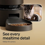 PETLIBRO Automatic Dog Feeder with Camera, Auto Cat Food Dispenser Slow Feeders Dogs Bowl, 1080P HD Video with Night Vision, 5G WiFi with 2-Way Audio, Stainless Steel Slow Food Tray