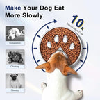 Slow Feeder Dog Bowls 304 Stainless Steel, 2 Cups Metal Food Bowls, Water Bowl for Small & Medium Sized Dogs, Fun Bloat Stop Pet Fast Eaters