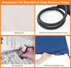 TJOY Pet Heating Pad Electric Heating Pad for Dogs and Cats Indoor Warming Mat Heated Pet Bed with Auto Power Off (L:32''x20''(Blue))