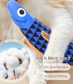 Cat Toys with[5000mg A+Natural Catnip &Silvervine] [Baby Grade] Interactive Soft Chew Kicker Cat Toys for Indoor Cats & Kittens, [Crinkle &Bell] Fish Sound Toy, Drives Bored Cat Crazy with Fun