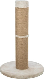 TRIXIE Rue Cat Scratching Post 31.5 Inch - Cat Scratcher with Soft Fabric Covering Base and Durable Sisal Rope - for Large Cats - in Beige