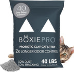 Boxie® Probiotic Cat Litter 40 Day Natural Odor Control, 40lb Clumping Kitty Litter (Clay)