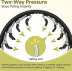 Mayerzon Martingale No Pull Collar for Large Medium Dogs, Patented Dog Walking Training Collar for Pulling, 1.5'' Wide Alloy Buckle, Neoprene Padded, Adjustable, Reflective, Easy to Use(L, Green)