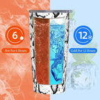 Dujiea 20oz Tumbler With Lid And Straw, Snakeskin Vacuum Insulated Iced Coffee Mug Reusable Travel Cup Stainless Steel Water Bottle