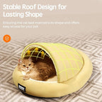 BALANCE 2 in 1 Cat Bed Cave for Kittens and Small Dogs, Cat Tents for Indoor Cats, Covered Cat Beds with Removable Cushion, Calming Cat Nest, Cat Hideaway, Washable Cat House with Non-Slip Bottom