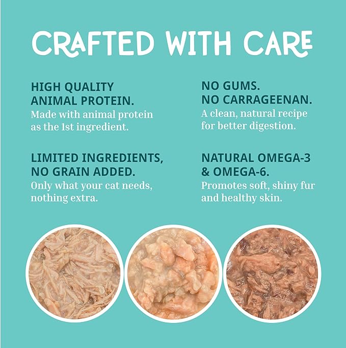 LOVE, NALA - Single Protein Flaked Wet Cat Food Variety Pack - Chicken, Tuna & White Fish - Natural, Hydration Broth, Grain-Free, Human-Grade Protein, Non-GMO, No Gums, No Carrageenan-2.8 oz,12 Cans