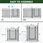 Durable Dog Fence 40" Height 48 Panels Thickened Dog Playpen with Portable Handle & Strap, Easy to Install – Stylish Curved Panel Design for Pets, Indoor Use Outdoor Use