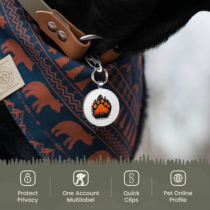 Personalized Dog Tags - Custom Dog Name Tags with QR Code for Instant Pet Location Alerts