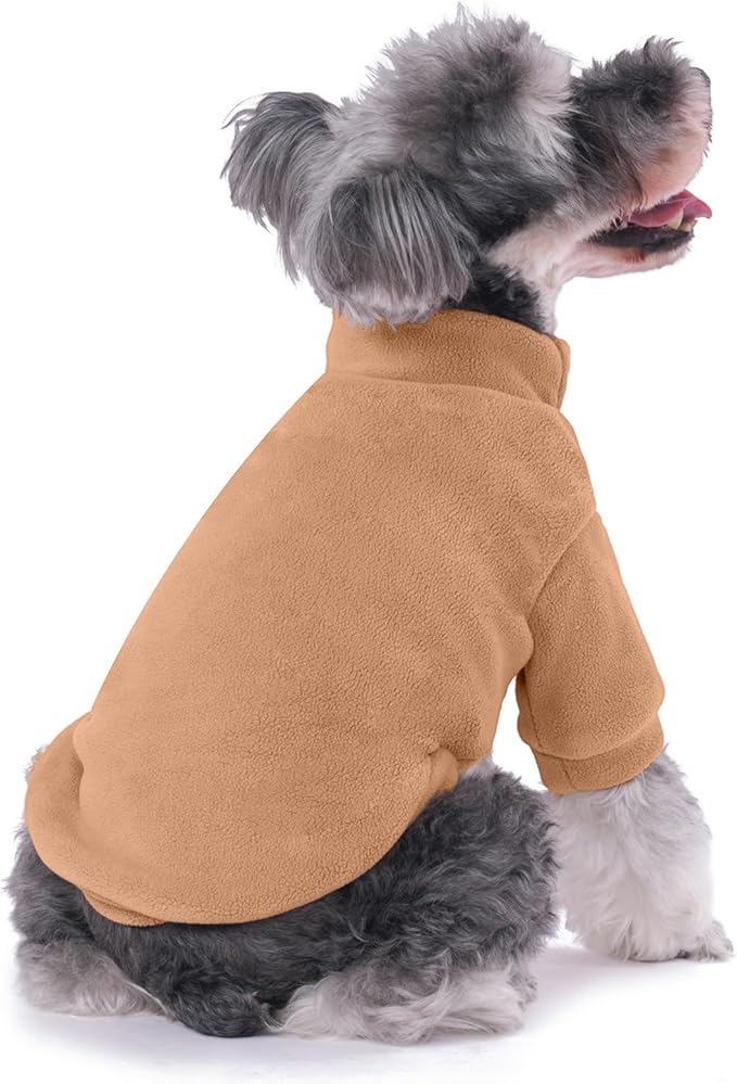Dog Sweater, 3 Pack Dog Sweaters for Small Dogs Girl Boy, Ultra Soft Warm Puppy Clothes Dog Coat for Winter (Lt Blue+Olive+Brown, XX-Small)