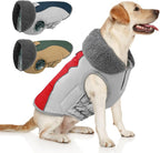 Doglay Dog Coat Waterproof Warm Dog Winter Jacket,Christmas Reflective Fleece Puppy Winter Coat with Harness Hole, Adjustable Snow Jacket for Small Medium Large Dogs