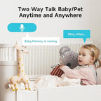 2K Baby Monitor with Phone App, 360° Pan-Tilt Indoor Camera for Home Security, AI Human/Pet Detection, Night Vision, 2-Way Audio, WiFi 2.4G/5G, SD/Cloud Storage, Compatible with Alexa