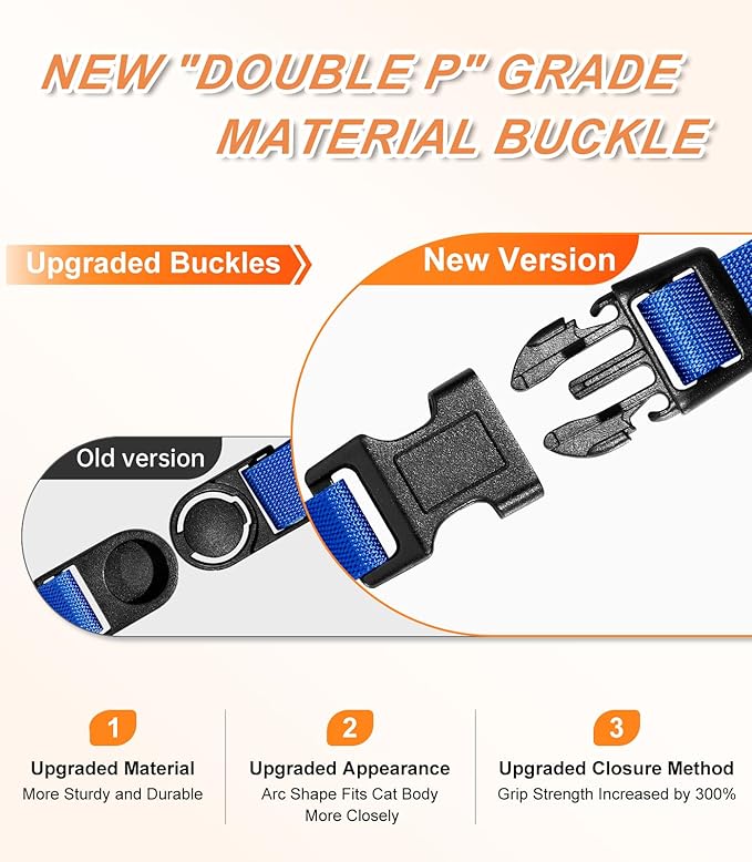 Halypet Cat Harness and Leash Set [ MAX Safety Third Generation ] Escape Proof Soft Adjustable Cat Leash Breathable Comfortable Vest Easy to Wear Kitten Harness for Outdoor Walking Black