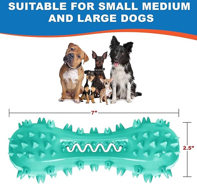 Toothbrush Dog Chew Toy, Stick Bone for Dog Teeth Cleaning, Tooth Brushing, Teething Chew Toys, Dental Oral Care for Small, Medium and Large Dogs(Blue)