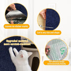 Cat Scratch Mat,118.5"x17.4" Trimmable Self-Adhesive Cat Scratch Furniture Protector, Sticky Cat Scratcher Wall Mat, Covering Cats Tower, Couch Protector from Cats Claws (Dark Blue)