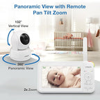 VTech Video Baby Monitor with 5" LCD Screen, Up to 17Hrs Video & 31Hrs Audio Battery Life, Night Vision, 1000ft Range, Pan-Tilt-Zoom, Lullabies, Soothing Sounds, Temperature Sensor, No WiFi: 924W