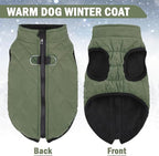 SCENEREAL Winter Dog Vest Coat with Harness Built In, Warm Puppy Jacket for Small Medium Dogs, Cold Weather Coat with Zipper, Fleece Puffer Vest Windproof Snow Clothes