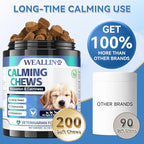 200 PCS Hemp Calming Chews for Dogs 200, Advanced Calming Treats for Dogs with Hemp Oil Melatonin Chamomile for Anxiety Relief, Separation, Stress Relief - Chicken Flavor