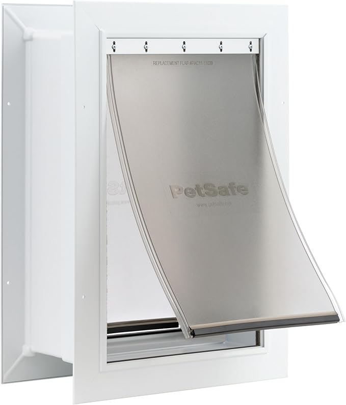 PetSafe NEVER RUST Wall Entry Pet Door - Telescoping Frame - Insulates Better than Metal Doors, Energy Efficient Cat & Dog Door - Interior & Exterior Walls, Weatherproof, Easy to Install & Clean - M