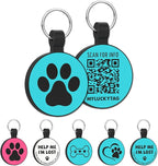 MYLUCKYTAG Silent Silicone QR Code Pet ID Tags Dog Tags - Pet Online Profile - Scan QR Receive Instant Pet Location Alert Email