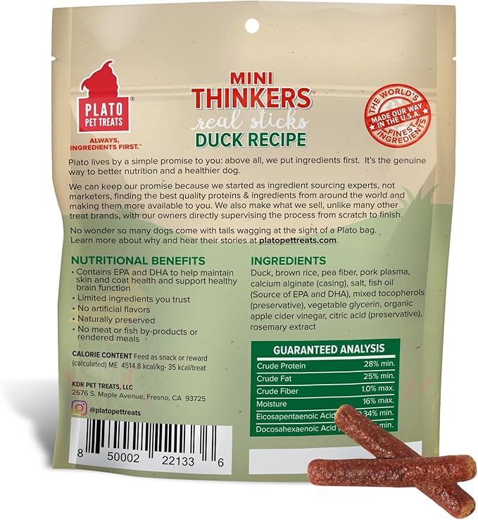 PLATO Mini Thinkers Duck Recipe 3oz, Natural (850002221336)