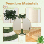 EMUST Cat Scratching Post - 41.3" Tall Cat Scratcher with Interactive Ball Track for Indoor Cats, Cat Post with Self Groomer for Kittens and Adult Cats Protect Your Furniture