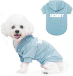 BINGPET Security Dog Hoodies Puppy Sweater Cold Weather Dog Coats Soft Brushed Fleece Pet Clothes Hooded Sweatshirt for Dog Cat