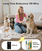 Pet Clippers for Dog Hair Grooming Low Noise, Rechargeable Cordless Cat Shaver with Ceramic Blade,Portable Pet Hair Trimmer for Matted & Long Hair