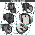 PetAmi Dog Cat Backpack Carrier, Expandable Pet Carrier Backpack for Travel Hiking, Small Medium Dog Puppy Large Cat Carrying Backpack, Airline Approved Ventilated Soft Back Support, 18 lbs, Black