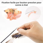 11PCS Realistic Bird Cat Toy Refills – Handmade Feather Cat Toys with Bell, Clip-on Cat Wand Attachments – Interactive Cat Toys for Indoor Cats, Refill Set for Wand Toy or Cute Home Décor