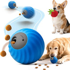 AIERSA Interactive Dog Toys, Automatic Dog Treat Ball Dispenser Toy to Keep Them Busy, Anti-Boredom Electric Moving Puzzle Dog Toys, Self-Rolling Treat Ball Toy for Small and Medium Dogs(Tomato)