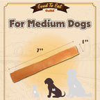 Gootoe Turkey Tendon Dog Treats, Sliced (M) 1 lb, USA-Sourced Turkey Tendon, Natural Snack, Premium Puppy Chews, Hypoallergenic, Rawhide Free, Reseal Value Bags, Sizes for Medium Dogs