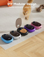 WOPET Automatic Cat Feeder, 48-Hour Programmable Pet Food Dispenser, Built-in Ice Gel Pack for Freshness – Ideal for Wet Food, Yogurt & Canned Meals – Perfect for Cats, Kittens & Small Dogs