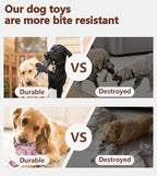 2Pack Dog Toys for Large Dog - Plush Squeaky Medium & Small Dog Toys - Stuffed Animals Puppy Toys - (Monkey+Octopus Pink)